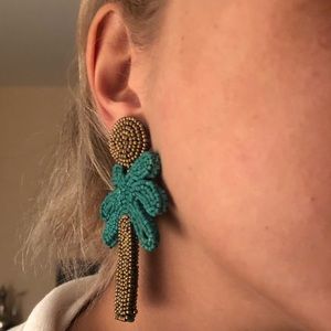 Mango palm tree earrings